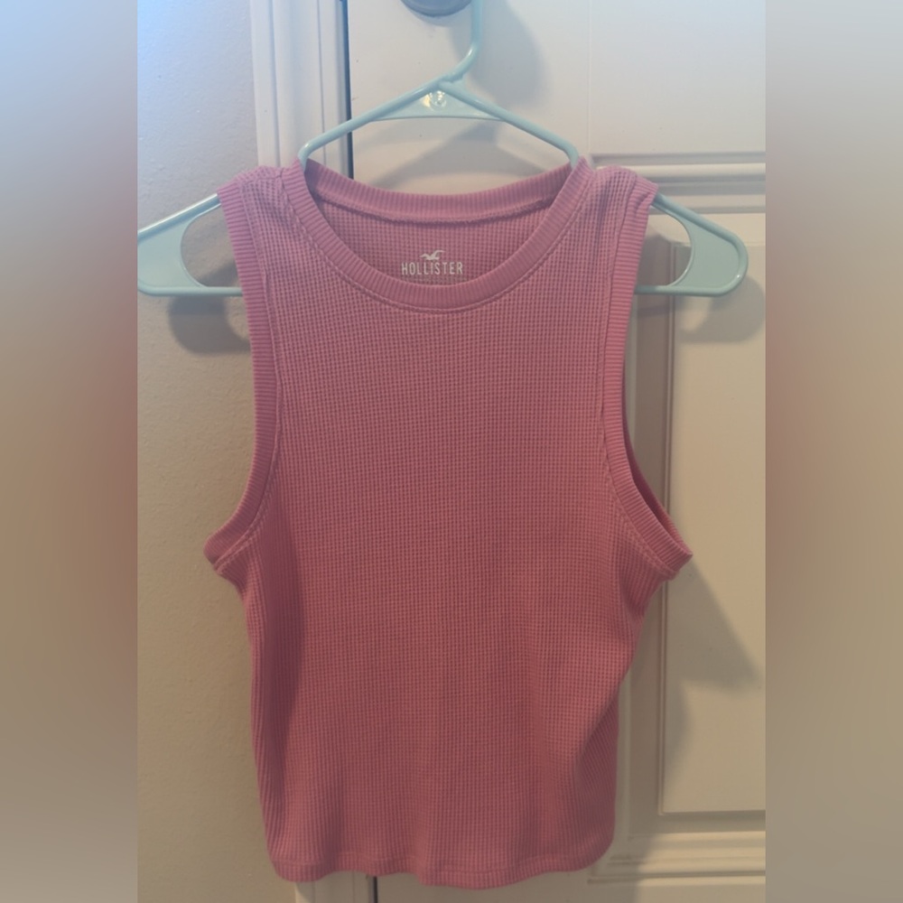 Hollister Pink Ribbed Sleeveless Tank Top